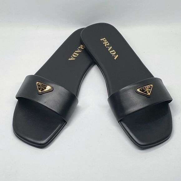 Prada Triangle Logo Slide Sandal size 39 - Picture 1 of 12